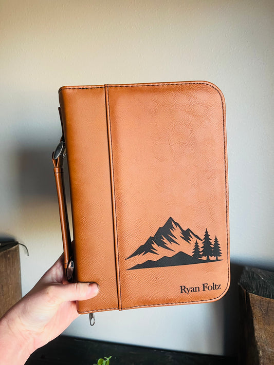 Mountain Scene Bible Cover