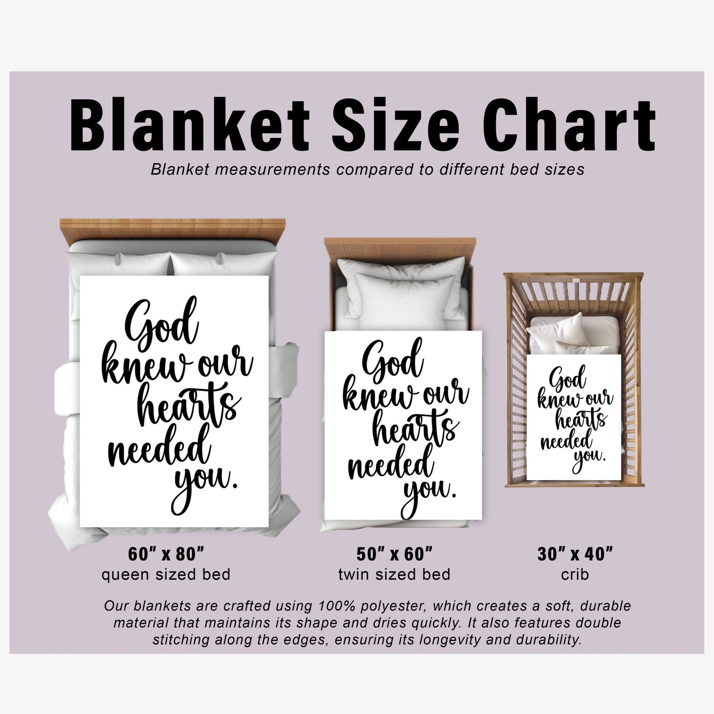 God Knew Our Hearts Needed You Blanket