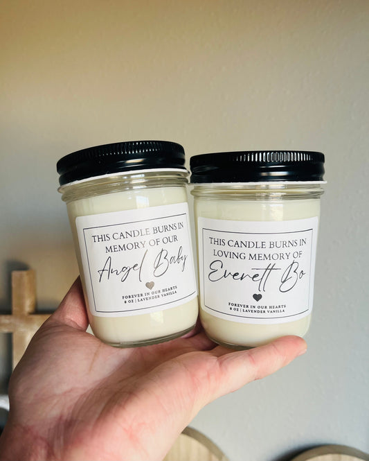 In Memory of Custom Name Candle
