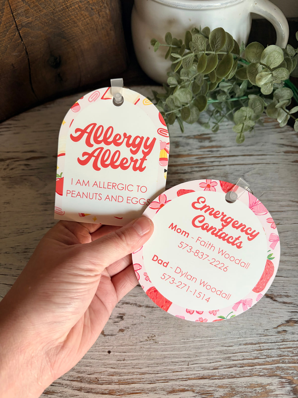 Doublesided Backpack Tags