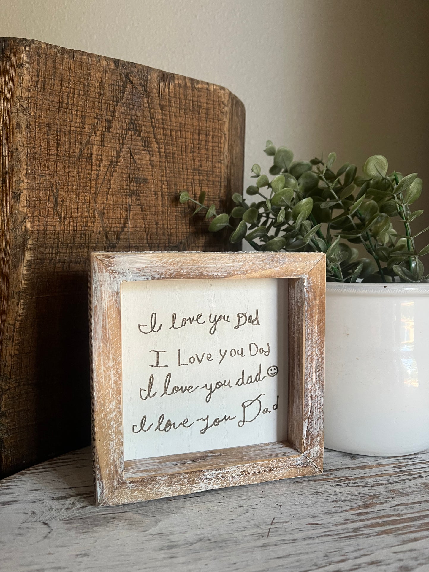 “I love you” Handwritten Art Sign