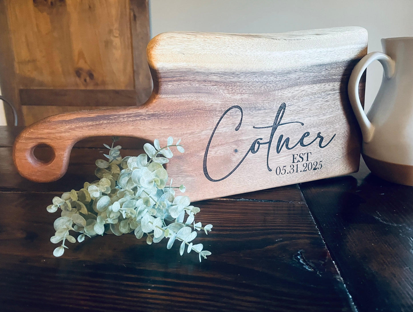 East Indian Walnut Cutting Board with Custom Engrave