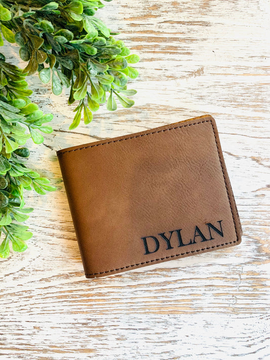 Bi-Fold Wallet with Custom Engrave