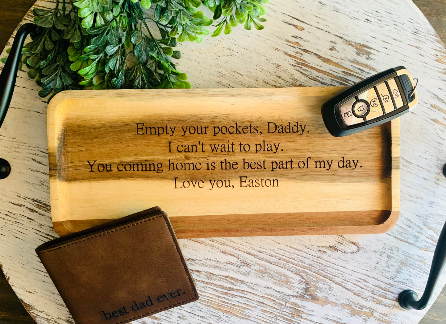 Wooden Daddy Tray with Custom Engrave