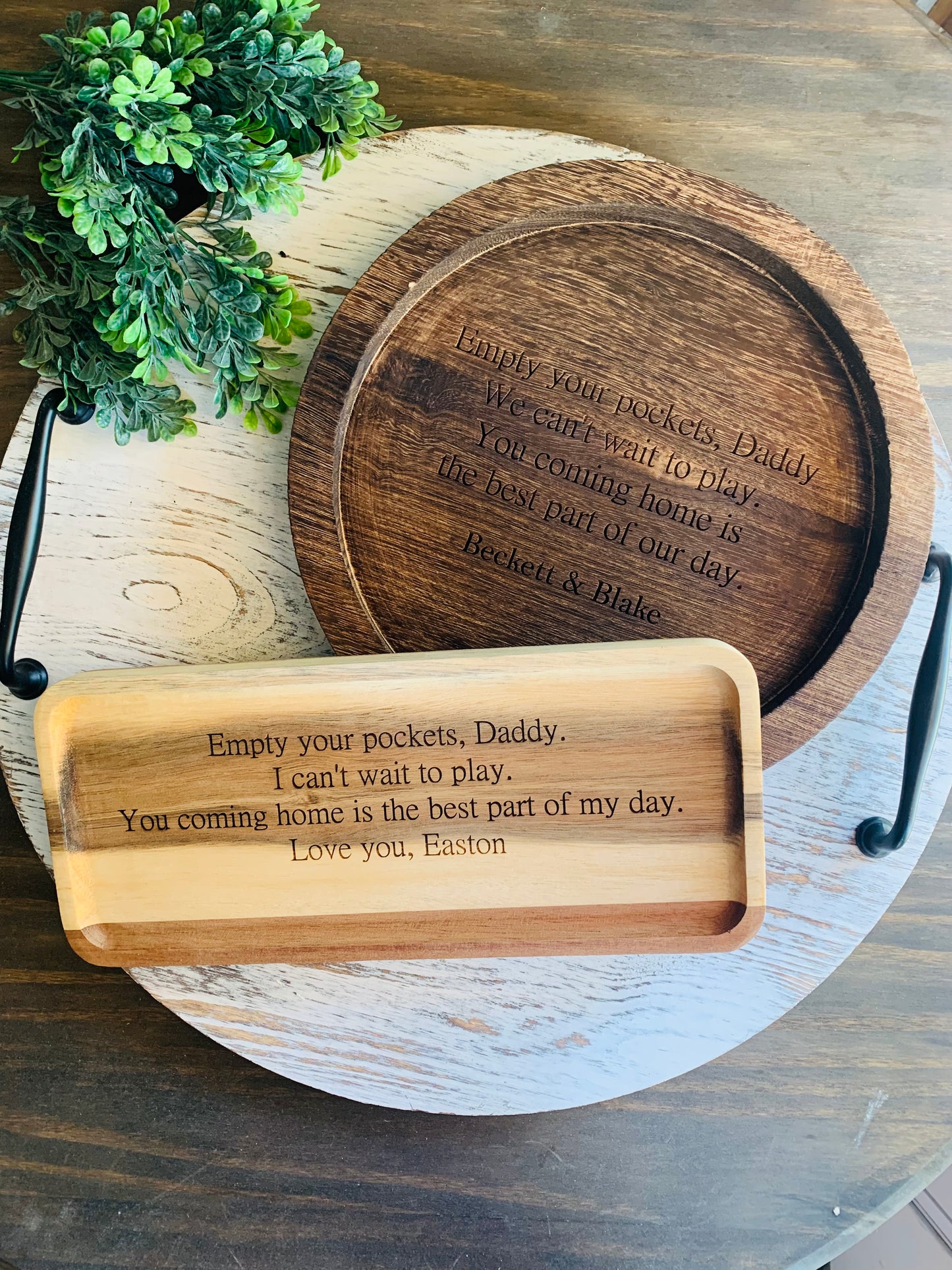 Wooden Daddy Tray with Custom Engrave