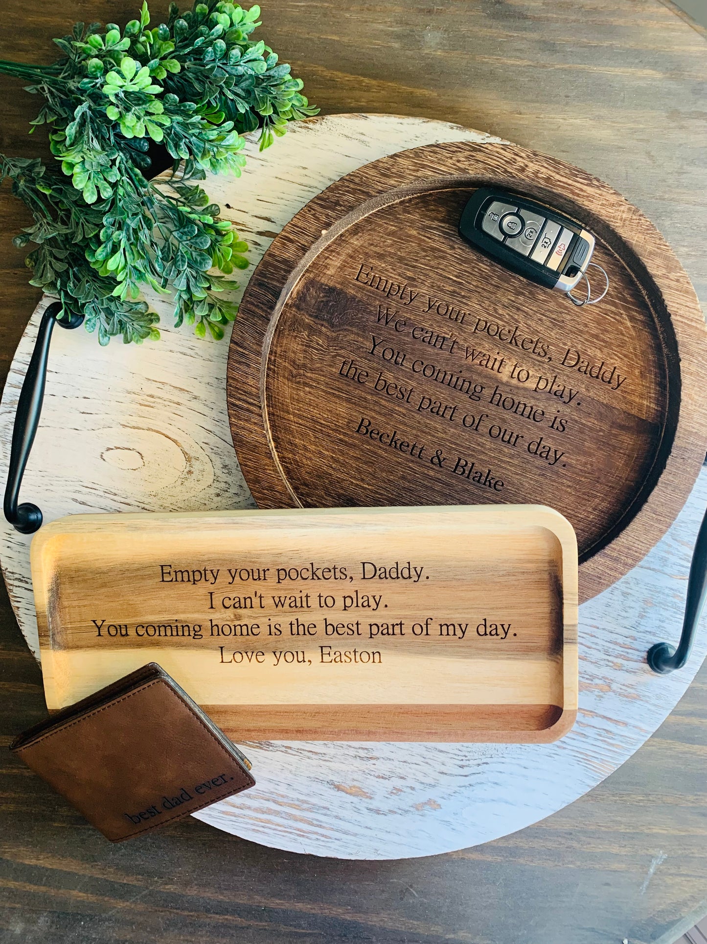 Wooden Daddy Tray with Custom Engrave