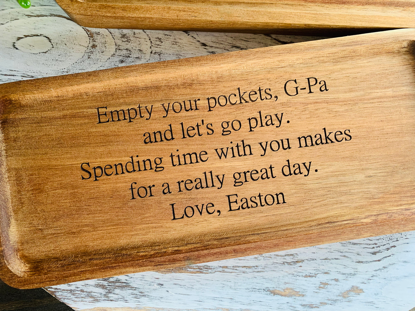 Wooden Grandpa Tray with Custom Engrave