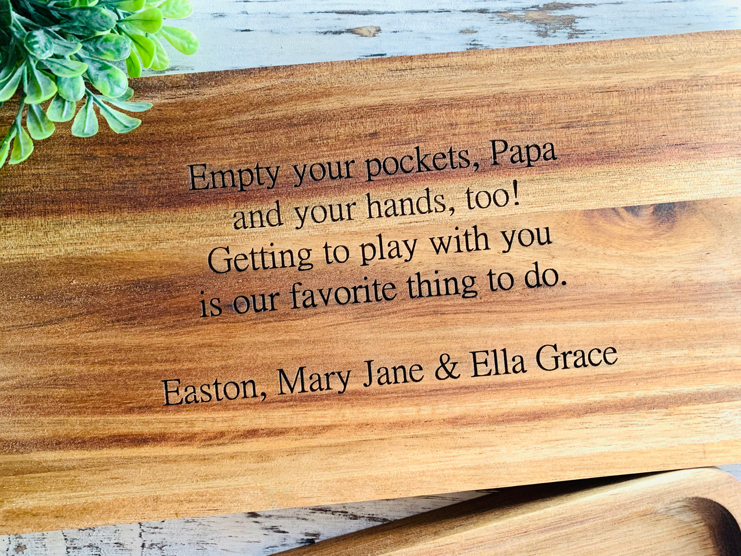 Wooden Grandpa Tray with Custom Engrave